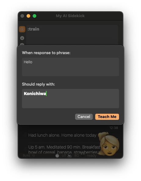 Training Dialog
